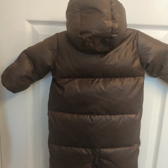 EUC Baby Gap - Newborn 3-6mos - Brown Snowsuit - Picture 2 of 4